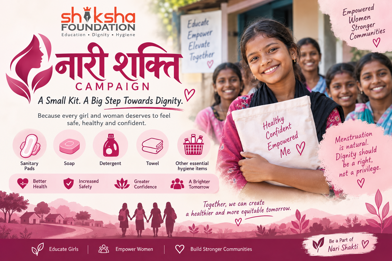 Nari Shakti Campaign — hygiene, dignity, and empowerment