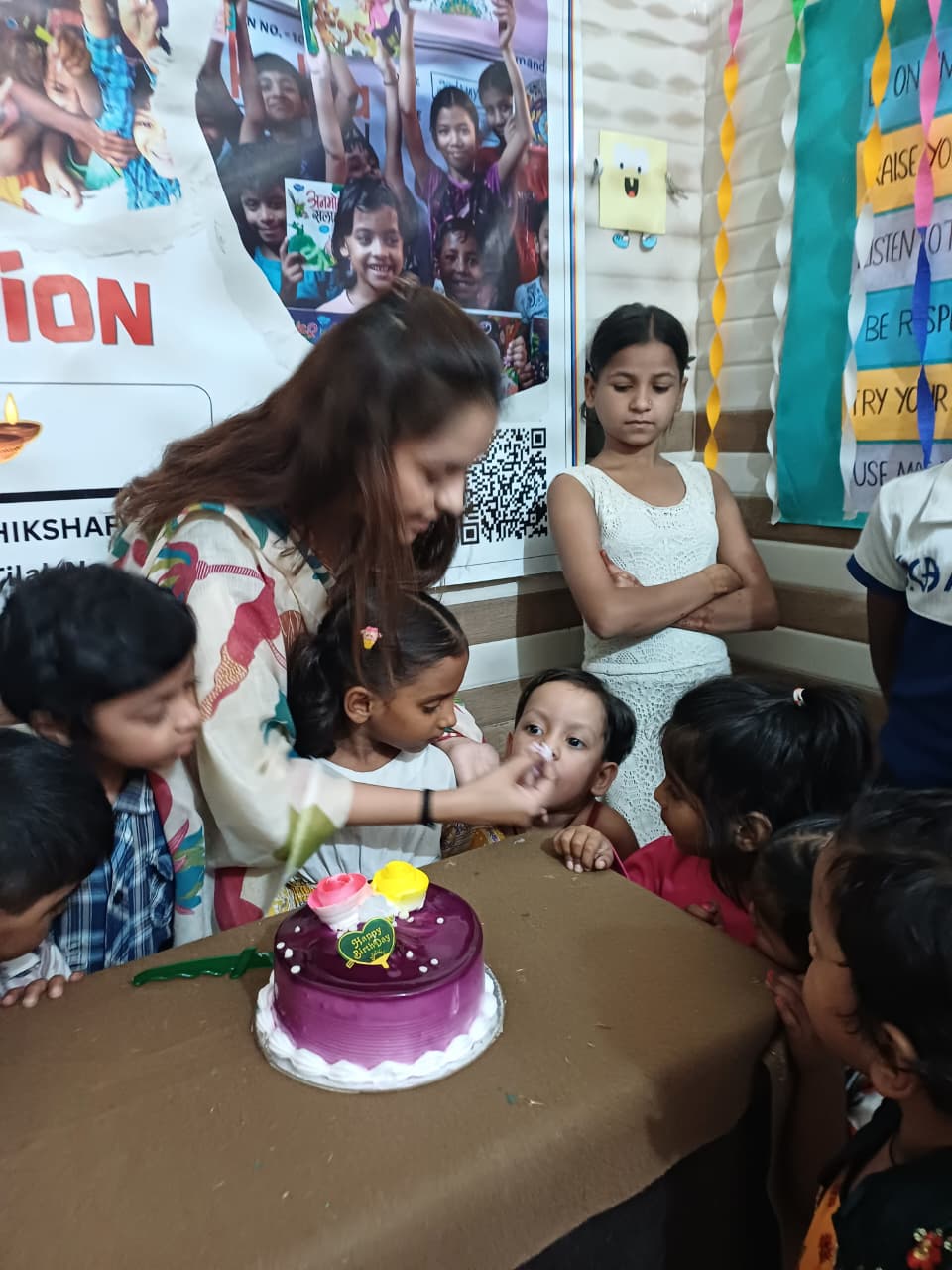 Children celebrating a festival at Shiksha Foundation