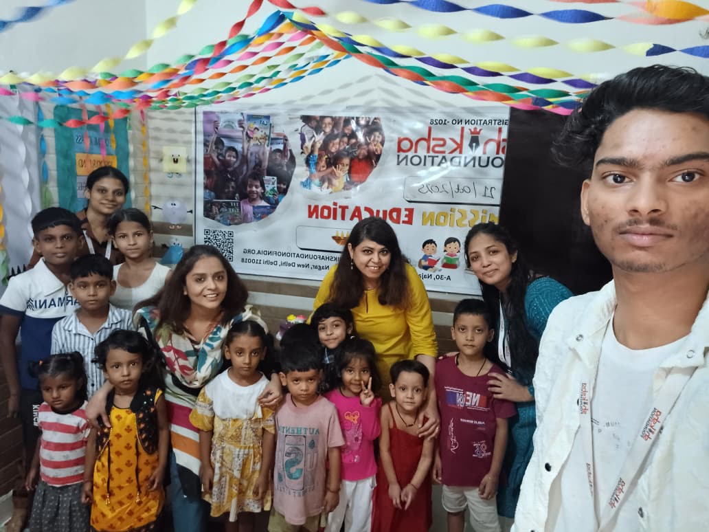 Young learners at a Shiksha Foundation center